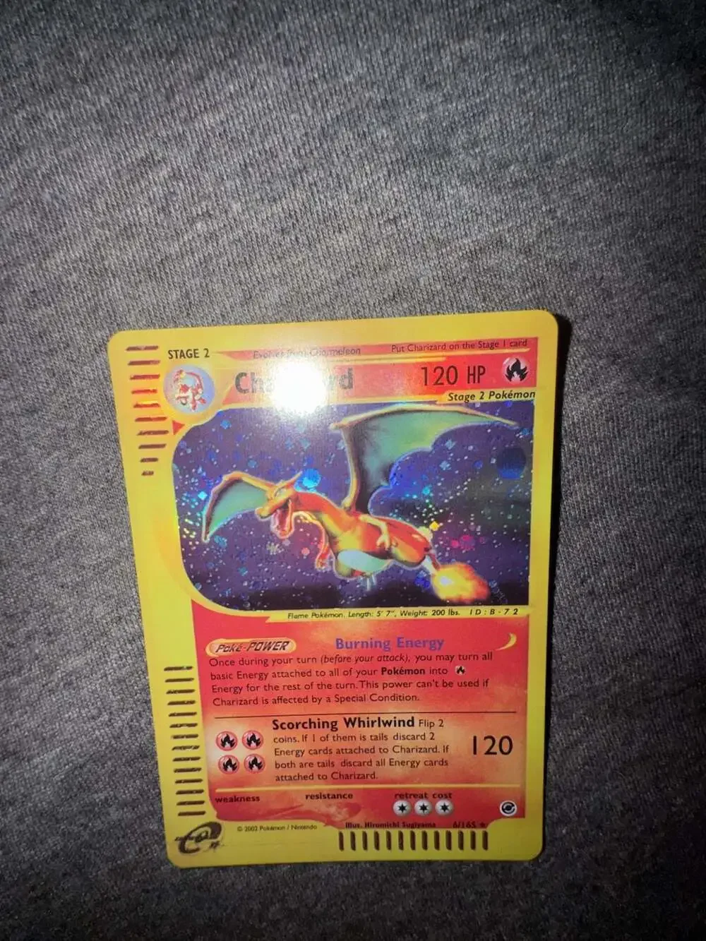 2002 Pokemon Expedition Base Set Holo Charizard #6/165